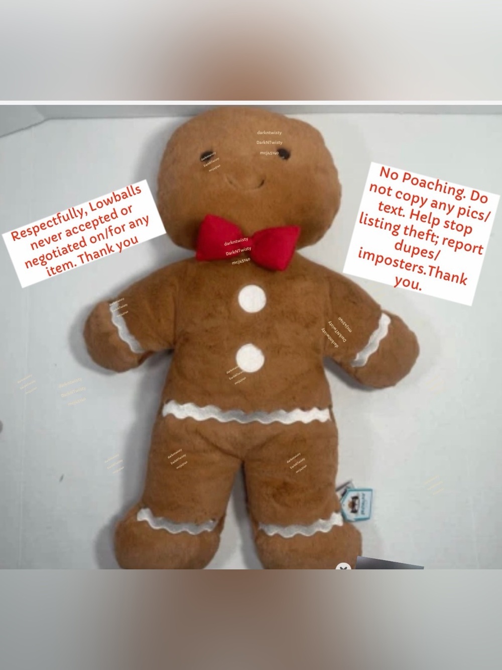 RETIRED ORIGINAL RELEASE BNWT I am Huge Jolly Gingerbread Fred approx 20”
